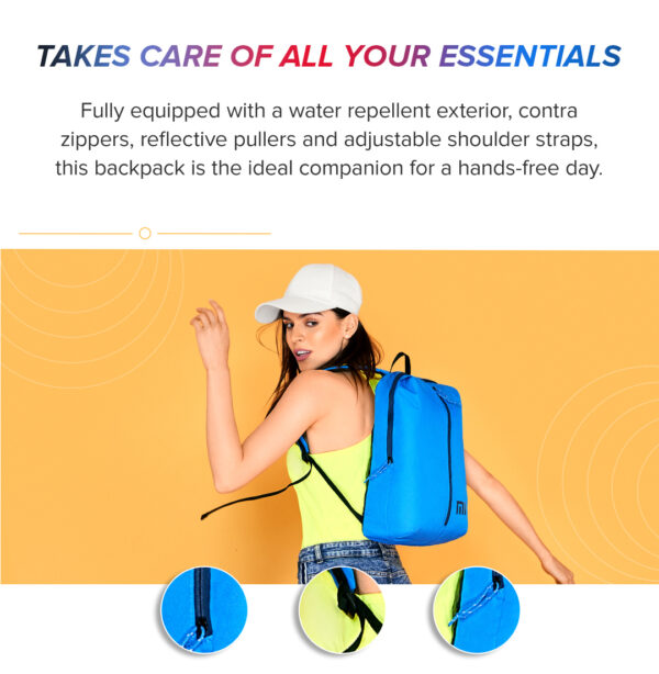 Small 12 L Backpack Step Out 12 liters Water Repellent Backpack  (Blue) - Image 2