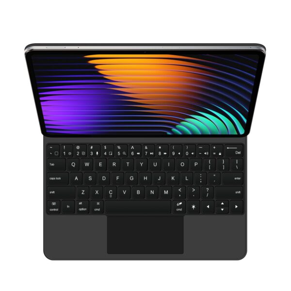 ProElite Magnetic Bluetooth TouchPad Keyboard case for Xiaomi Mi Pad 7/7 Pro 11.2 inch Tablet, Floating Cantilever Design with Built-in Colourful Backlit TouchPad Keyboard, Black - Image 2