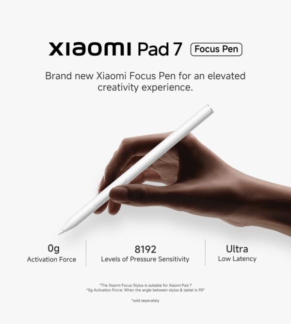 Xiaomi Focus Pen for Xiaomi Pad 7 | Pressure Sensitivity | Ultra Low Latency | 0g Activation Force - Image 7