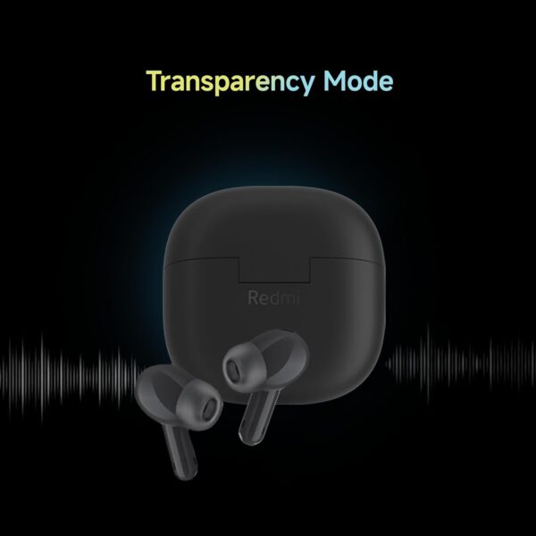 Redmi Buds 5C Bluetooth TWS in Ear Earbuds, Up to 40Db Hybrid Noise Cancellation, Quad Mic, Custom Eq, 10Mins Charge for 2Hours Life, Up to 36Hrs Playback, Gaming TWS| Acoustic Black - Image 5