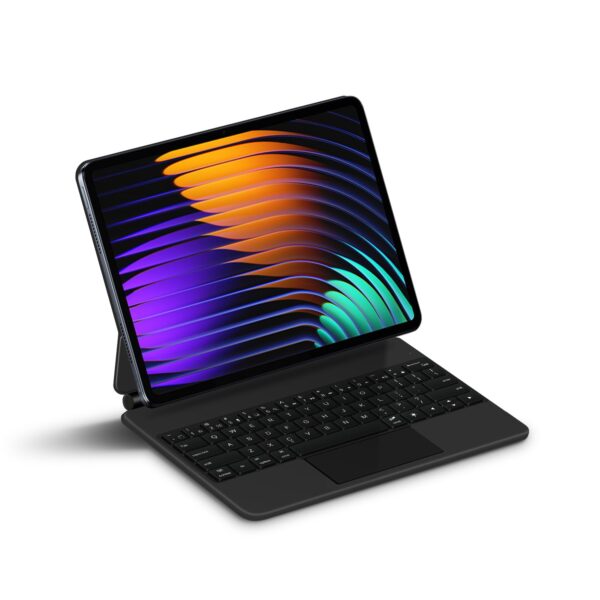 ProElite Magnetic Bluetooth TouchPad Keyboard case for Xiaomi Mi Pad 7/7 Pro 11.2 inch Tablet, Floating Cantilever Design with Built-in Colourful Backlit TouchPad Keyboard, Black - Image 6