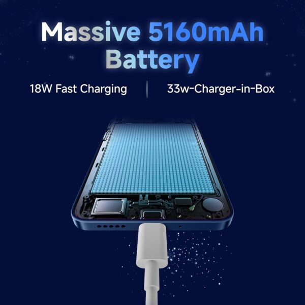Redmi 14C 5G (Starlight Blue, 6GB RAM, 128GB Storage) | Superfast 4nm Snapdragon 4 Gen 2 | 120Hz 17.47cm (6.88”) Display | 5160mAh Battery | 50MP Dual Camera | Premium Starlight Design - Image 2