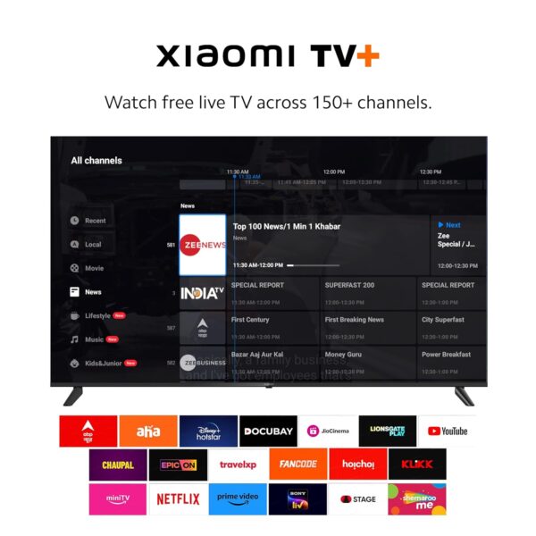 MI Xiaomi Smart TV A 80 cm (32) HD Ready Smart Google LED TV L32MA-AIN (Black) - Image 4