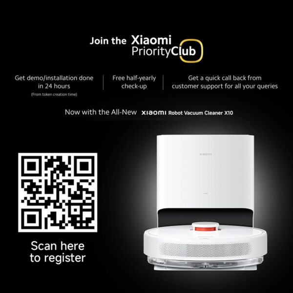 Xiaomi Robot Vacuum Cleaner X10|Auto Cleaning with 60 Days Hands Free Cleaning|Powerful Suction|Advanced Laser sensors|240 min Run Time|Vacuum & Mopping|Free 1 Yr Warranty|2024 Launch - Image 3