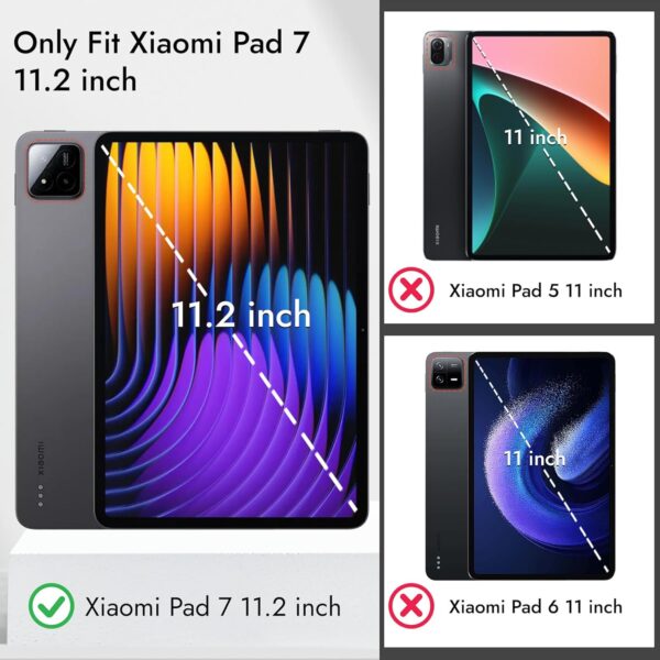 Robustrion Cover for Xiaomi Mi Pad 7 11.2 inch Cover Case, Flip Case Cover with Translucent Back for Xiaomi Pad 7 Cover [Support Auto Sleep Wake] - Black - Image 7