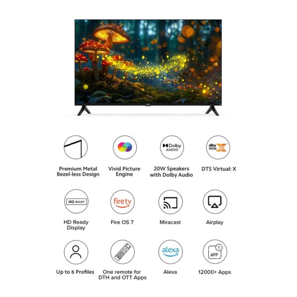 Redmi Xiaomi 80 cm (32 inches) F Series HD Ready Smart LED Fire TV - Image 6