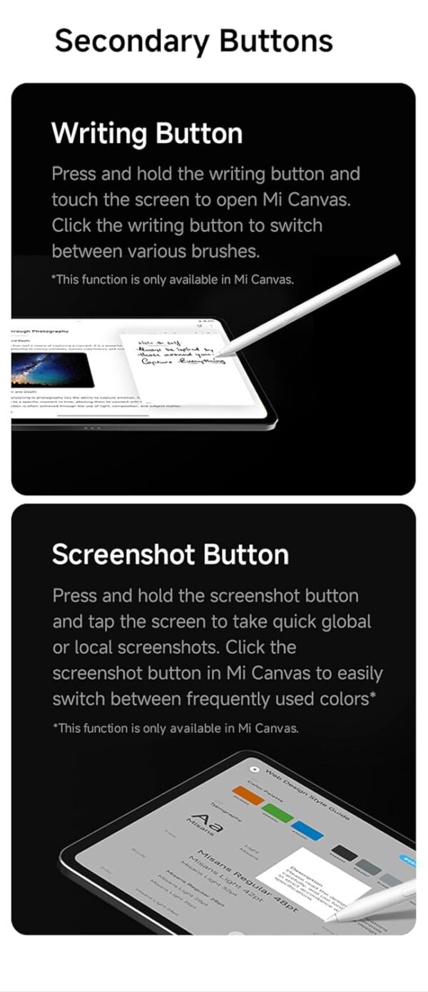 Xiaomi Focus Pen for Xiaomi Pad 7 | Pressure Sensitivity | Ultra Low Latency | 0g Activation Force - Image 2