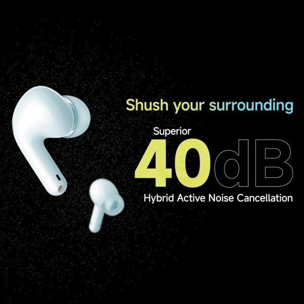 Redmi Buds 5C Bluetooth TWS in Ear Earbuds, Up to 40Db Hybrid Noise Cancellation, Quad Mic, Custom Eq, 10Mins Charge for 2Hours Life, Up to 36Hrs Playback, Gaming TWS| Acoustic Black - Image 8
