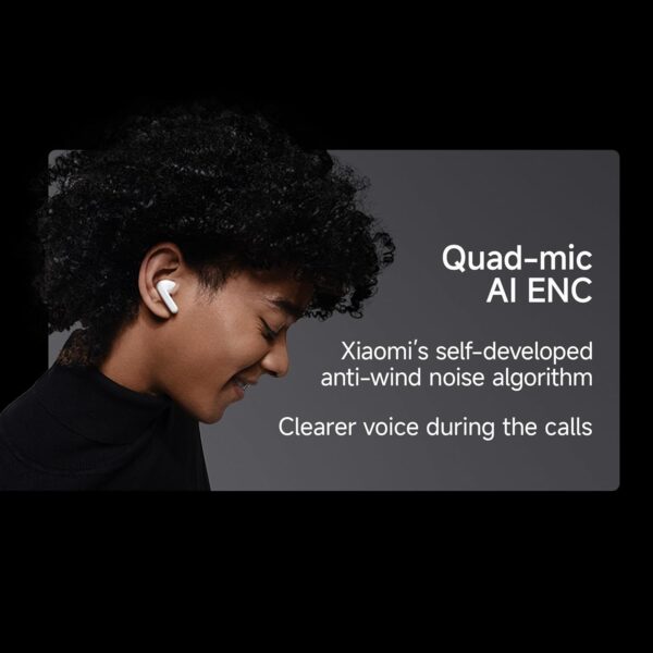 Redmi Buds 5C Bluetooth TWS in Ear Earbuds, Up to 40Db Hybrid Noise Cancellation, Quad Mic, Custom Eq, 10Mins Charge for 2Hours Life, Up to 36Hrs Playback, Gaming TWS| Acoustic Black - Image 3