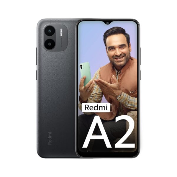 Redmi A2 (Classic Black, 4GB RAM, 64GB Storage) | Powerful Octa Core G36 Processor | Upto 7GB RAM | Large 16.5 cm HD+ Display with Massive 5000mAh Battery |