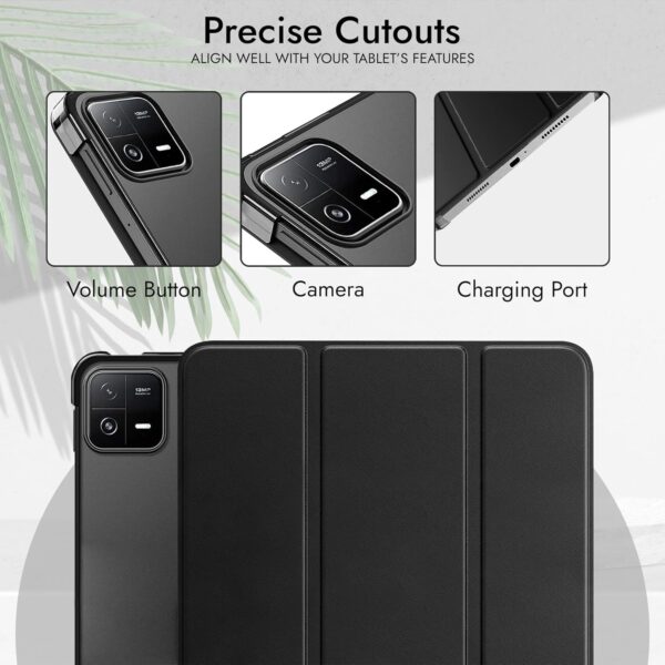 Robustrion Cover for Xiaomi Mi Pad 7 11.2 inch Cover Case, Flip Case Cover with Translucent Back for Xiaomi Pad 7 Cover [Support Auto Sleep Wake] - Black - Image 4