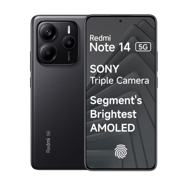 Redmi Note 14 5G (Titan Black, 8GB RAM 256GB Storage) | Global Debut MTK Dimensity 7025 Ultra | 2100 nits Segment Brightest 120Hz AMOLED | 50MP Sony LYT 600 OIS+EIS Triple Camera - Image 8